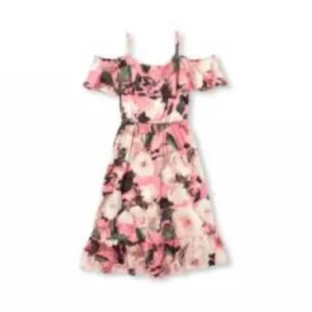 The Children’s Place Silky Pink Floral Dress NEW